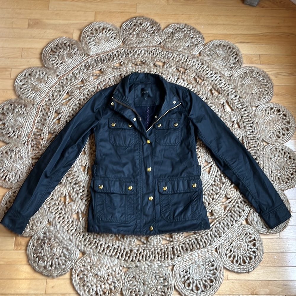 J. CREW Downtown Field Jacket, Black, XS TALL